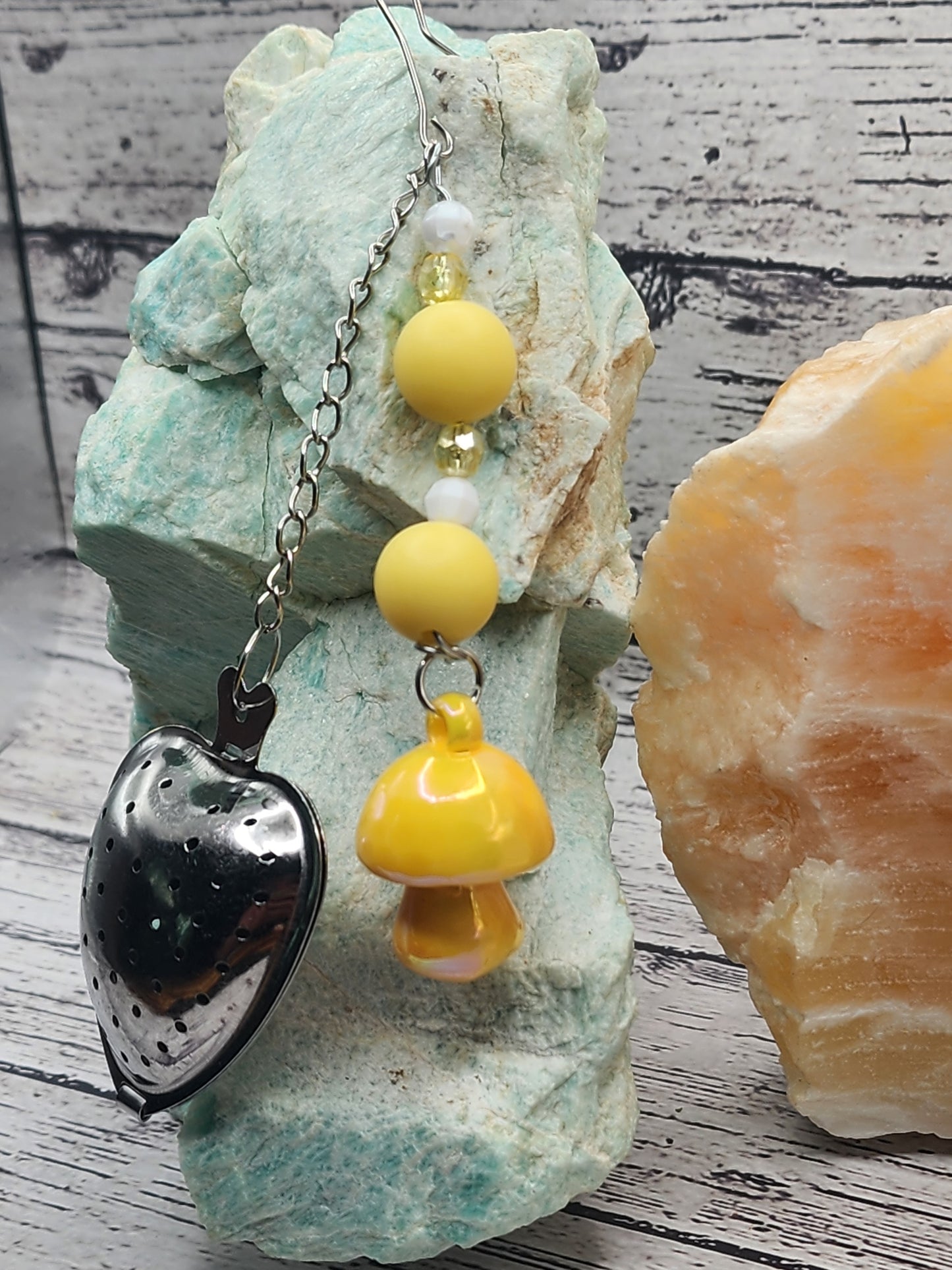 Yellow Beaded Mushroom Tea Infuser