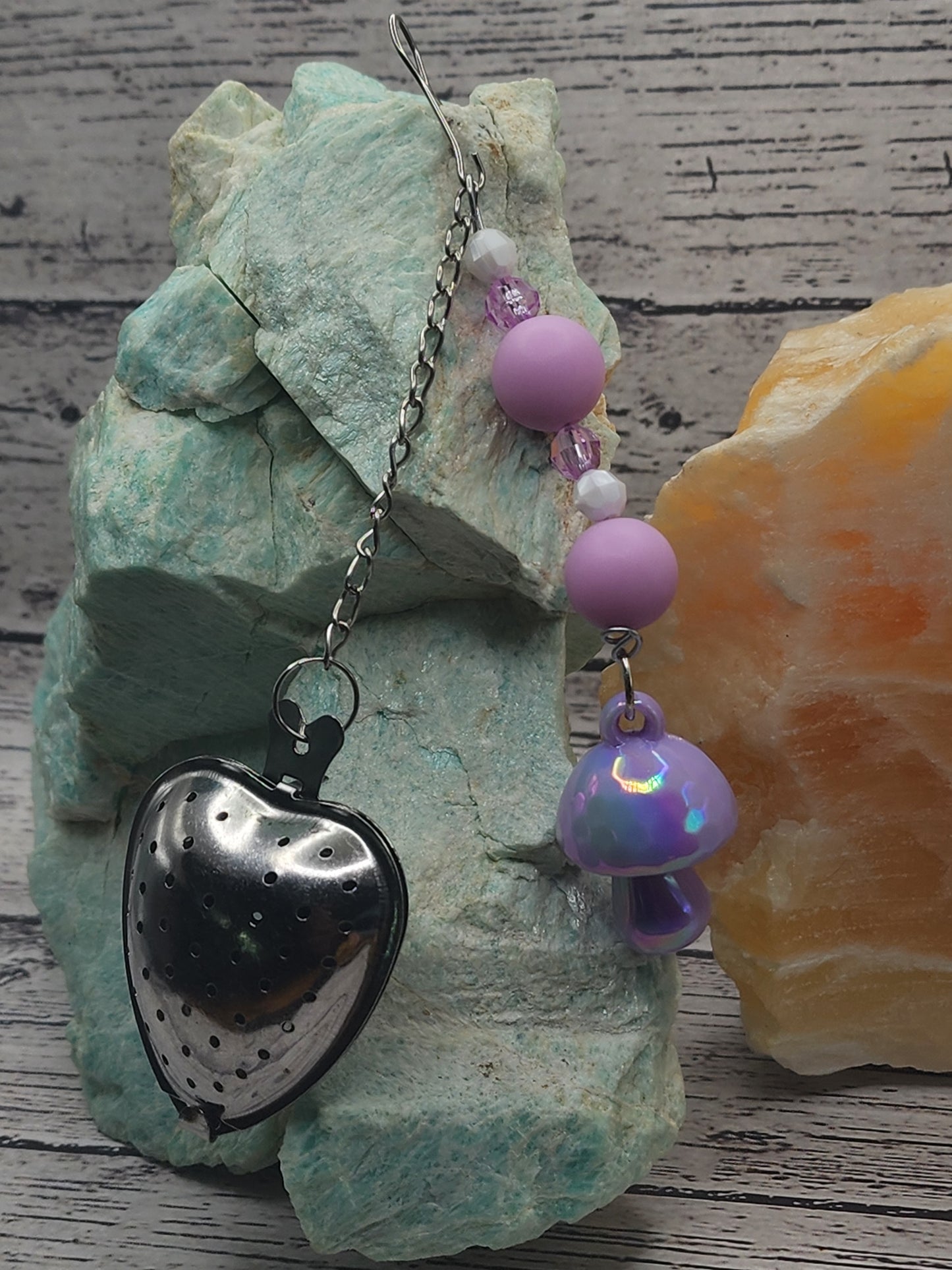 Purple Beaded Mushroom Tea Infuser